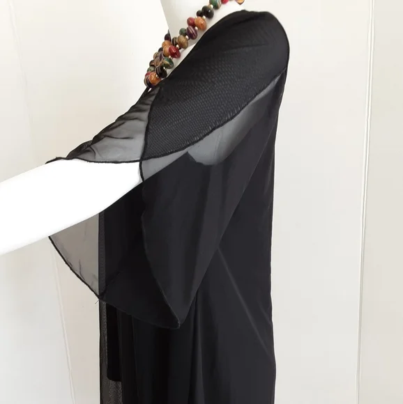 NWOT SESE CODE BLACK MESH TULIP TUNIC SLEEVE TOP - Picture 7 of 10